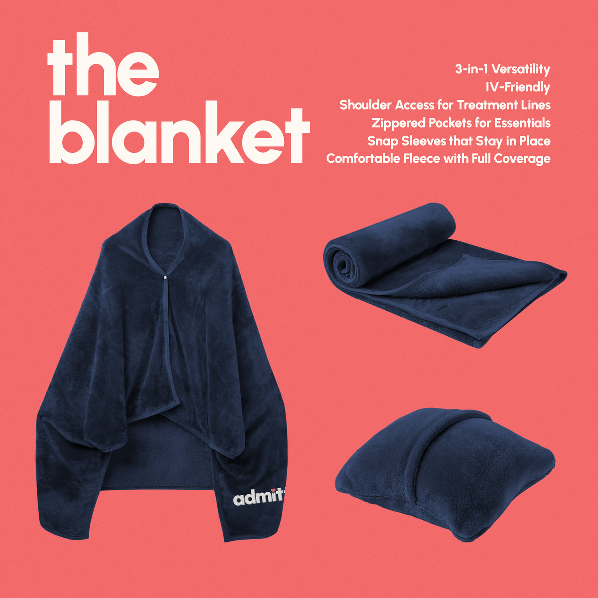 the blanket, 3-in-1 wearable comfort wrap