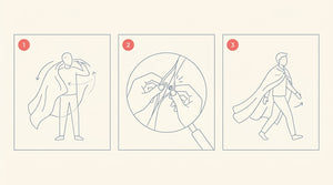 How to wear the blanket, three steps